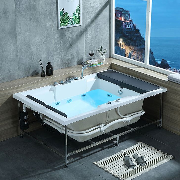 Modern Style Rectangular Bath Acrylic Soaking Drop-in Bathtub Clearhalo 'Bathroom Remodel & Bathroom Fixtures' 'Bathtubs' 'Home Improvement' 'home_improvement' 'home_improvement_bathtubs' 'Showers & Bathtubs' 1200x1200_c4ed4070-a1d5-4d15-8003-d9e128bfde64