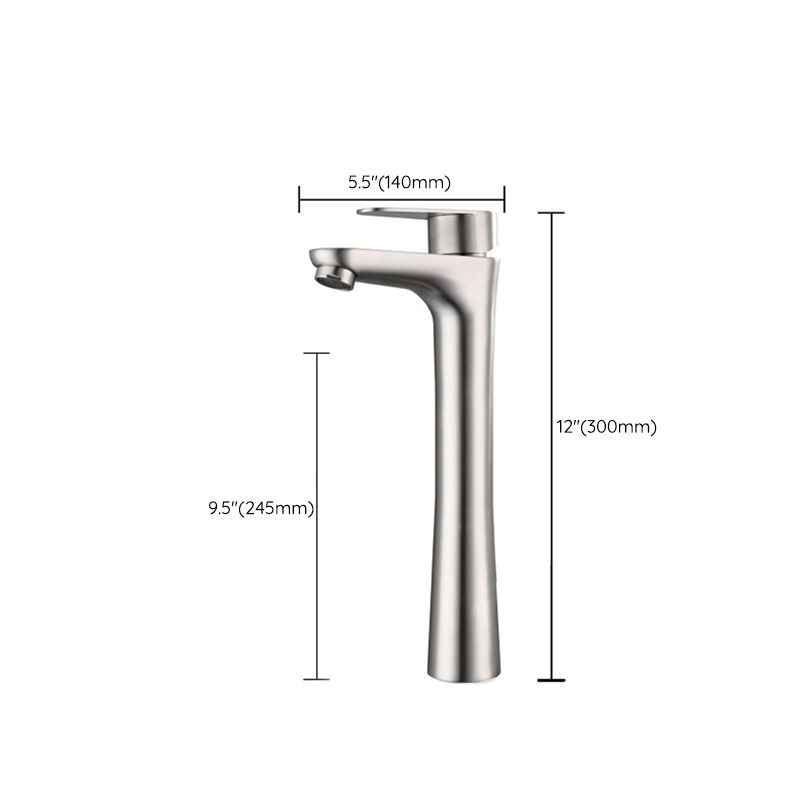 Modern Vessel Faucet Stainless Steel Lever Handles Bathroom Sink Faucet Clearhalo 'bathroom_sink_faucets' 'Conjuntos de Torneiras de Lavatório e Banheiro' 'home_improvement' 'home_improvement_bathroom_sink_faucets' 'Mobiliário Doméstico' 'Página inicial' 'Renovação e equipamento de casa de banho' 'Torneira para lavatório de banheiro' 1200x1200_c512ed0f-c9b6-4962-81c2-2da09b686282