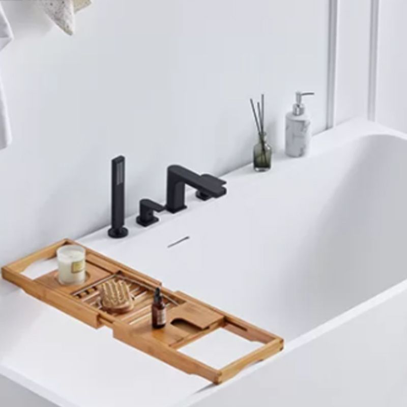 Stone Soaking Bathtub Antique Finish Rectangular Back to Wall Bathtub (Board not Included) Clearhalo 'Bathroom Remodel & Bathroom Fixtures' 'Bathtubs' 'Home Improvement' 'home_improvement' 'home_improvement_bathtubs' 'Showers & Bathtubs' 1200x1200_c52536d3-59cb-4281-9fa7-c8a1755c7b00