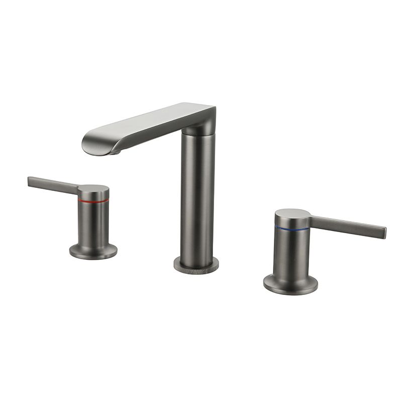 Modern Deck Mounted Copper Roman Tub Faucet Low Arc Roman Tub Faucet Set Clearhalo 'Bathroom Remodel & Bathroom Fixtures' 'Bathtub Faucets' 'bathtub_faucets' 'Home Improvement' 'home_improvement' 'home_improvement_bathtub_faucets' 1200x1200_c528ec56-33a2-4a7d-86ad-45797c113468