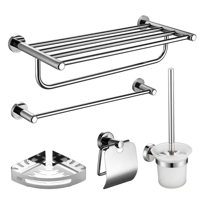 Modern Bathroom Hardware Bath Shelf Towel Bar Stainless Steel Bathroom Accessory Kit Clearhalo 'Bathroom Hardware Sets' 'Bathroom Hardware' 'Bathroom Remodel & Bathroom Fixtures' 'bathroom_hardware_sets' 'Home Improvement' 'home_improvement' 'home_improvement_bathroom_hardware_sets' 1200x1200_c557e8bf-89e8-4a6f-affb-d4a53604a243