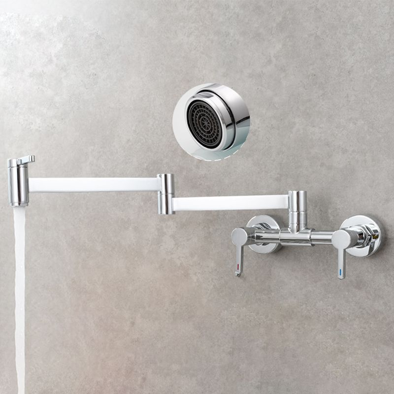 Modern Pull Down 2-Handle Pot Filler Low Profile Wall-mounted Faucet Clearhalo 'Home Improvement' 'home_improvement' 'home_improvement_kitchen_faucets' 'Kitchen Faucets' 'Kitchen Remodel & Kitchen Fixtures' 'Kitchen Sinks & Faucet Components' 'kitchen_faucets' 1200x1200_c57476c1-12cf-4252-a800-47abfa5df98d