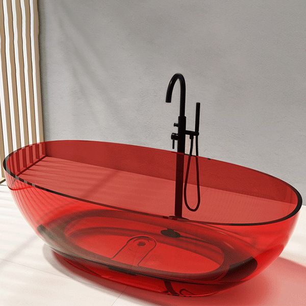 Modern Oval Colorful Bath Tub Soaking Freestanding Tub for Home Clearhalo 'Bathroom Remodel & Bathroom Fixtures' 'Bathtubs' 'Home Improvement' 'home_improvement' 'home_improvement_bathtubs' 'Showers & Bathtubs' 1200x1200_c59ba6ed-589e-43d2-82c3-3054b5792cb5