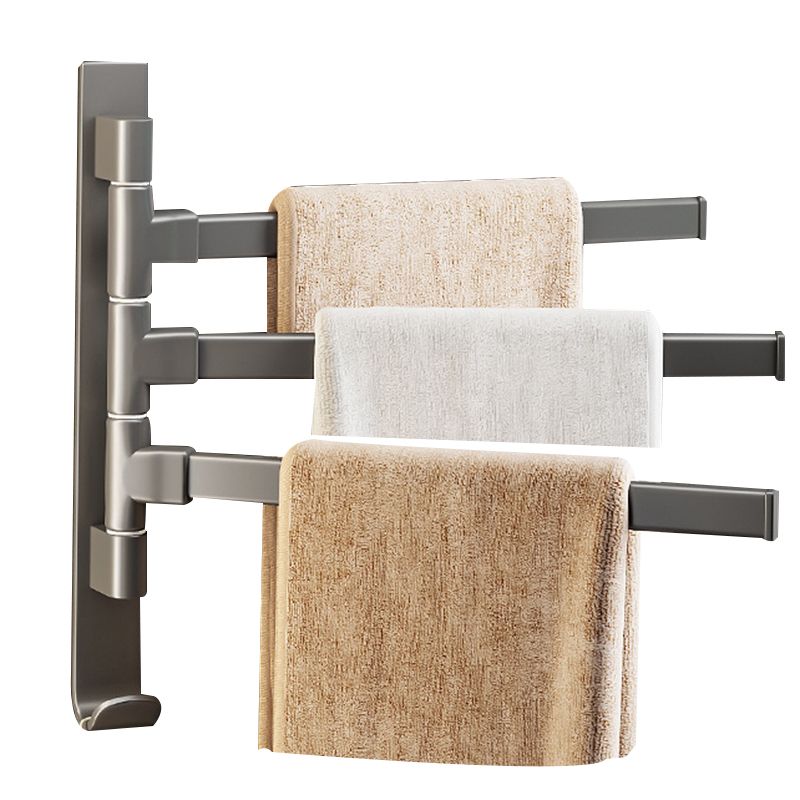 Contemporary Gray Bathroom Accessory Set Aluminum Towel Bar Clearhalo 'Bathroom Hardware Sets' 'Bathroom Hardware' 'Bathroom Remodel & Bathroom Fixtures' 'bathroom_hardware_sets' 'Home Improvement' 'home_improvement' 'home_improvement_bathroom_hardware_sets' 1200x1200_c5d69947-1189-4ec2-af23-0b27dfe996ec