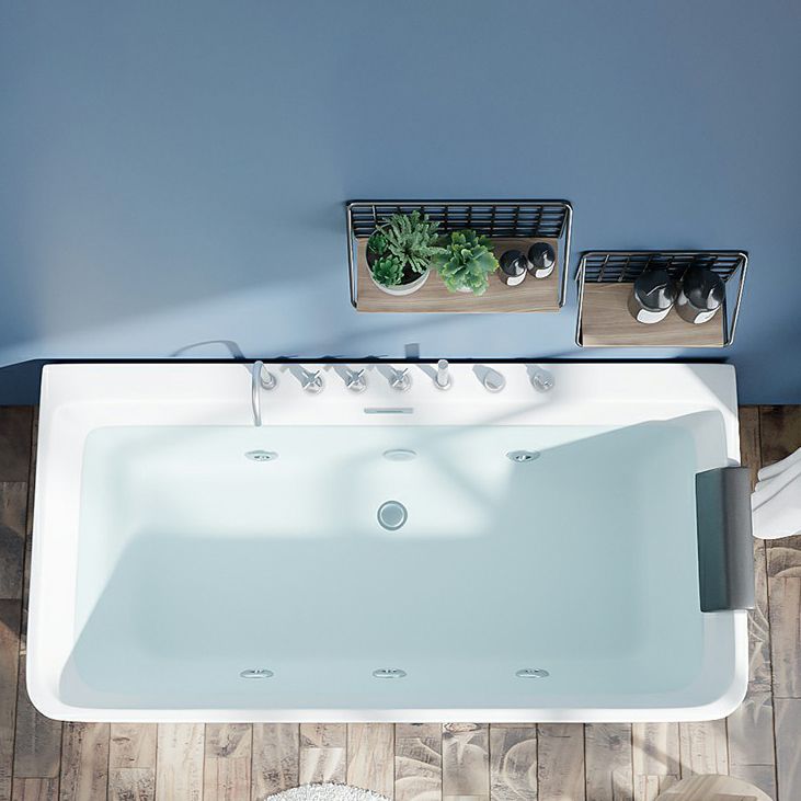 Contemporary Stand Alone Tub with Drain Bathroom White Acrylic Bathtub Clearhalo 'Bathroom Remodel & Bathroom Fixtures' 'Bathtubs' 'Home Improvement' 'home_improvement' 'home_improvement_bathtubs' 'Showers & Bathtubs' 1200x1200_c5d719ad-4faf-4a41-8ec7-f1e055b15624