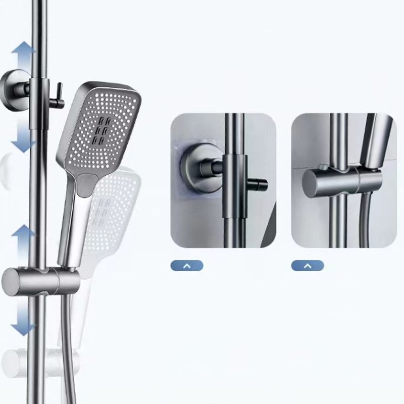 Modern Adjustable Swivel Shower Metal Shower Head Shower Faucet on Wall Clearhalo 'Bathroom Remodel & Bathroom Fixtures' 'Home Improvement' 'home_improvement' 'home_improvement_shower_faucets' 'Shower Faucets & Systems' 'shower_faucets' 'Showers & Bathtubs Plumbing' 'Showers & Bathtubs' 1200x1200_c5dd6fa0-b1f2-434f-ab15-3c69b7e7cf59