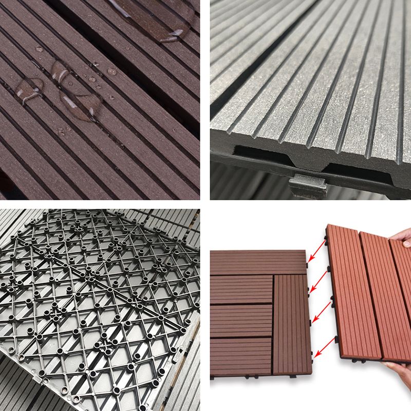 11 Pack 12" X 12" Square Deck/Patio Flooring Tiles Snap Fit for Outdoor Patio Tiles Clearhalo 'Home Improvement' 'home_improvement' 'home_improvement_outdoor_deck_tiles_planks' 'Outdoor Deck Tiles & Planks' 'Outdoor Flooring & Tile' 'Outdoor Remodel' 'outdoor_deck_tiles_planks' 1200x1200_c5e720bb-b899-47c1-84f7-1235da17f790