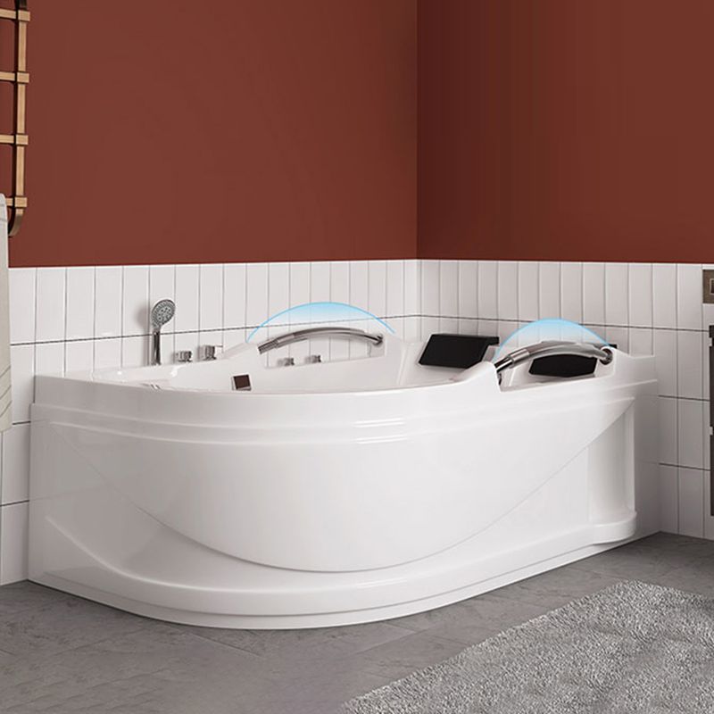 Free Form White Bathtub Bathroom Back to Wall Modern Bath Tub Clearhalo 'Bathroom Remodel & Bathroom Fixtures' 'Bathtubs' 'Home Improvement' 'home_improvement' 'home_improvement_bathtubs' 'Showers & Bathtubs' 1200x1200_c60818b6-9c0a-4584-87a4-ff8f004da9c7