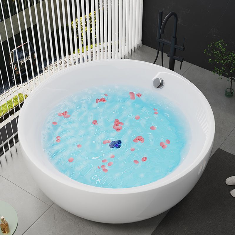 Round Bathtub Acrylic Soaking Freestanding Bathtub , 25.59-inch Tall Clearhalo 'Bathroom Remodel & Bathroom Fixtures' 'Bathtubs' 'Home Improvement' 'home_improvement' 'home_improvement_bathtubs' 'Showers & Bathtubs' 1200x1200_c62e0c2f-47d8-404c-b36d-18d86da2e2f9