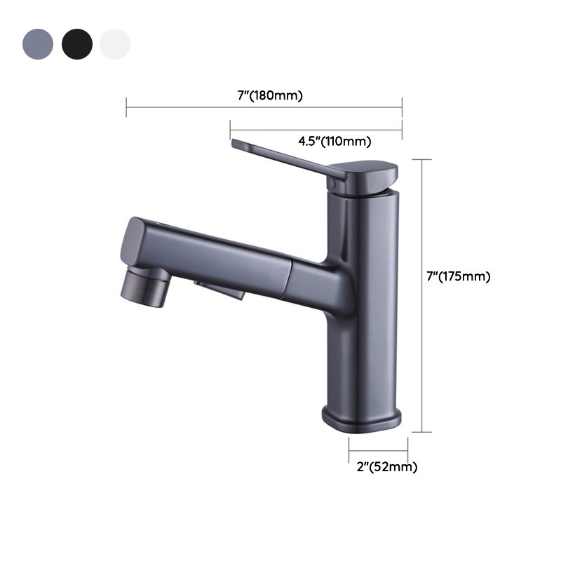 Vessel Sink Faucet Contemporary Single Lever Handle Faucet for Bathroom Clearhalo 'Bathroom Remodel & Bathroom Fixtures' 'Bathroom Sink Faucets' 'Bathroom Sinks & Faucet Components' 'bathroom_sink_faucets' 'Home Improvement' 'home_improvement' 'home_improvement_bathroom_sink_faucets' 1200x1200_c63d9ee1-8acc-450e-a619-deb5e4c420c2