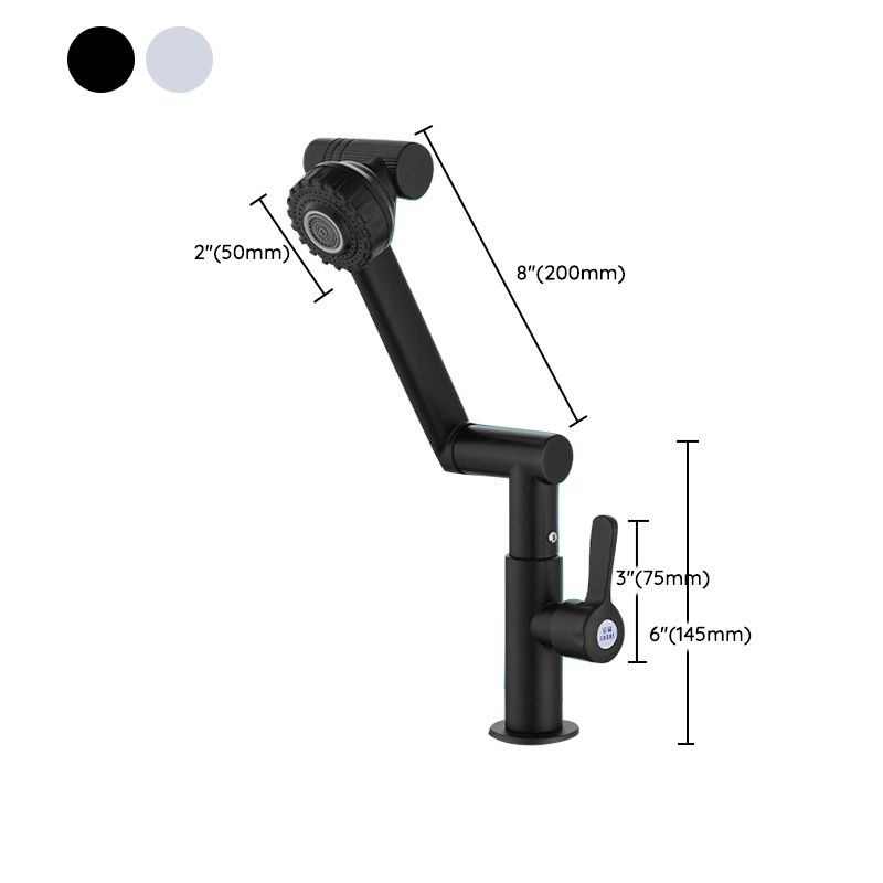 Kitchen Faucet Universal Head Rod Handle Kitchen Faucet Hot and Cold Controlled Faucet Clearhalo 'Home Improvement' 'home_improvement' 'home_improvement_kitchen_faucets' 'Kitchen Faucets' 'Kitchen Remodel & Kitchen Fixtures' 'Kitchen Sinks & Faucet Components' 'kitchen_faucets' 1200x1200_c658aaf5-64a0-4491-9a72-4262791c2b1a