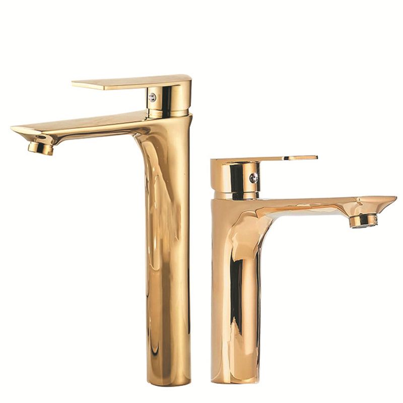 Glam Vessel Sink Faucet Brass Lever Handles with Water Hose Basin Lavatory Faucet Clearhalo 'Bathroom Remodel & Bathroom Fixtures' 'Bathroom Sink Faucets' 'Bathroom Sinks & Faucet Components' 'bathroom_sink_faucets' 'Home Improvement' 'home_improvement' 'home_improvement_bathroom_sink_faucets' 1200x1200_c675be43-a45c-4887-826c-4bdc8d7a51c3