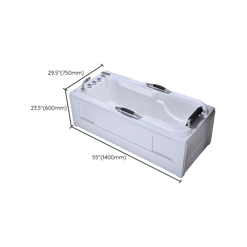 Freestanding Acrylic Rectangular Bathtub Modern Soaking White Bath Clearhalo 'Bathroom Remodel & Bathroom Fixtures' 'Bathtubs' 'Home Improvement' 'home_improvement' 'home_improvement_bathtubs' 'Showers & Bathtubs' 1200x1200_c6774b85-1bbf-46b6-bb24-c456e4a56224