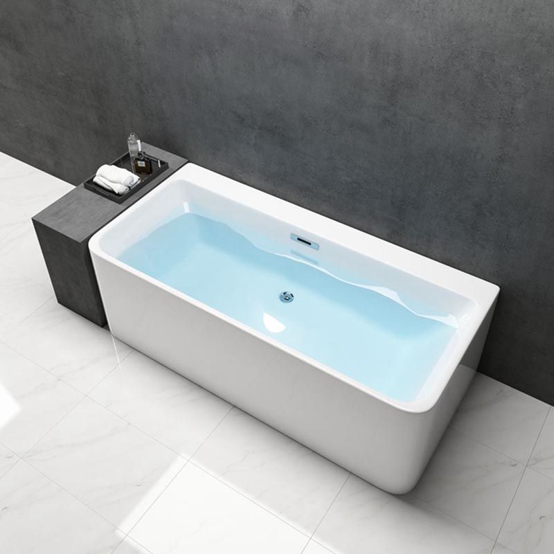 Modern Rectangular Bath Tub with Drain and Overflow Trim Bathtub Clearhalo 'Bathroom Remodel & Bathroom Fixtures' 'Bathtubs' 'Home Improvement' 'home_improvement' 'home_improvement_bathtubs' 'Showers & Bathtubs' 1200x1200_c69d1eb5-990f-45ec-bb35-931b0efc538b