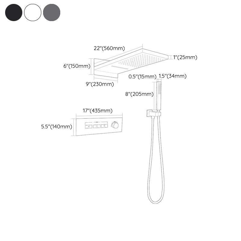 Modern Shower Head Combo Brass Handheld Shower Head Shower Trim Clearhalo 'Bathroom Remodel & Bathroom Fixtures' 'Home Improvement' 'home_improvement' 'home_improvement_shower_faucets' 'Shower Faucets & Systems' 'shower_faucets' 'Showers & Bathtubs Plumbing' 'Showers & Bathtubs' 1200x1200_c6d7c81e-05be-4a81-8759-7474e7feeb7d