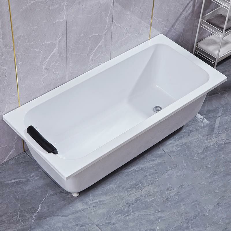 Matte Finish Acrylic Rectangular Bathtub Modern Soaking Freestanding Tub Clearhalo 'Bathroom Remodel & Bathroom Fixtures' 'Bathtubs' 'Home Improvement' 'home_improvement' 'home_improvement_bathtubs' 'Showers & Bathtubs' 1200x1200_c6e619cd-537b-49ff-a5f9-f5bf1eca8f85