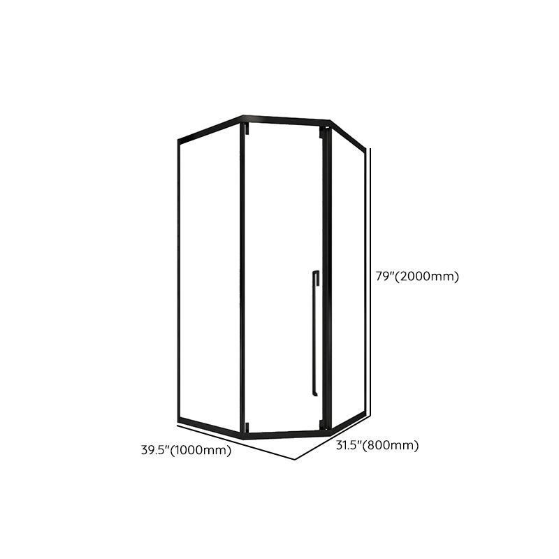 Transparent Shower Bath Door Scratch Resistant Satin Black Shower Doors Clearhalo 'Bathroom Remodel & Bathroom Fixtures' 'Home Improvement' 'home_improvement' 'home_improvement_shower_tub_doors' 'Shower and Tub Doors' 'shower_tub_doors' 'Showers & Bathtubs' 1200x1200_c72a577e-cb18-4880-8247-1ab4aba903a8