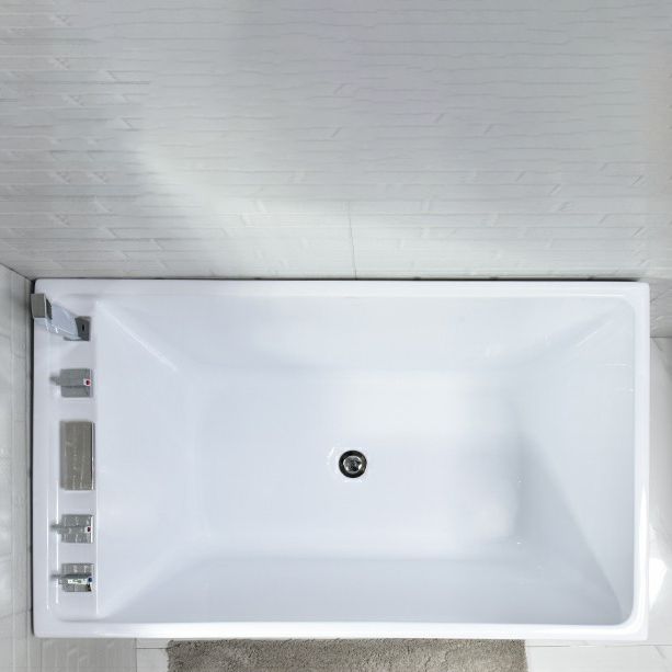 Acrylic Rectangular Bath Soaking Back to Wall Tub , 25.2-inch Tall Clearhalo 'Bathroom Remodel & Bathroom Fixtures' 'Bathtubs' 'Home Improvement' 'home_improvement' 'home_improvement_bathtubs' 'Showers & Bathtubs' 1200x1200_c78b3fc6-39cd-4ff0-a303-144092b502b2