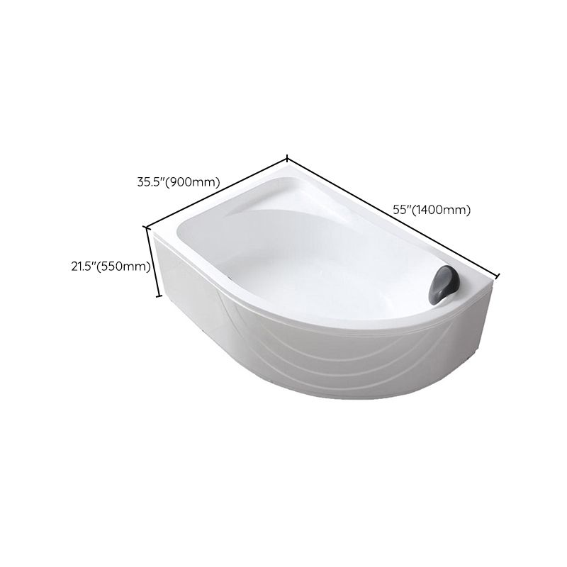 Modern White Corner Bath Acrylic Center-Back Soaking Bathtub Clearhalo 'Bathroom Remodel & Bathroom Fixtures' 'Bathtubs' 'Home Improvement' 'home_improvement' 'home_improvement_bathtubs' 'Showers & Bathtubs' 1200x1200_c78b9a41-32d2-4b36-a530-15c8125bb41c