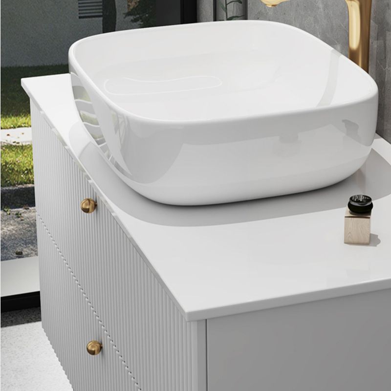 White Free-standing Standard Modern Oval Open Console with Sink Set Clearhalo 'Bathroom Remodel & Bathroom Fixtures' 'Bathroom Vanities' 'bathroom_vanities' 'Home Improvement' 'home_improvement' 'home_improvement_bathroom_vanities' 1200x1200_c7c2159d-390d-42fc-910e-bac36ea46262
