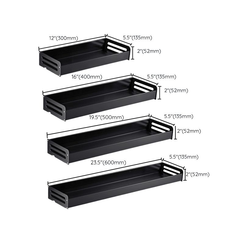 Matte Black Modern Bathroom Accessory Set, Set of 2, Bath Shelf Clearhalo 'Bathroom Hardware Sets' 'Bathroom Hardware' 'Bathroom Remodel & Bathroom Fixtures' 'bathroom_hardware_sets' 'Home Improvement' 'home_improvement' 'home_improvement_bathroom_hardware_sets' 1200x1200_c80ae759-97dc-4cca-8d96-c8f88317ee59