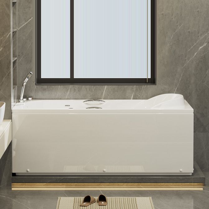 Rectangular Bath Soaking Back to Wall Bathtub in White (Board not Included) Clearhalo 'Bathroom Remodel & Bathroom Fixtures' 'Bathtubs' 'Home Improvement' 'home_improvement' 'home_improvement_bathtubs' 'Showers & Bathtubs' 1200x1200_c8244fcc-3bb2-4ce4-865a-bee3fac3a45f