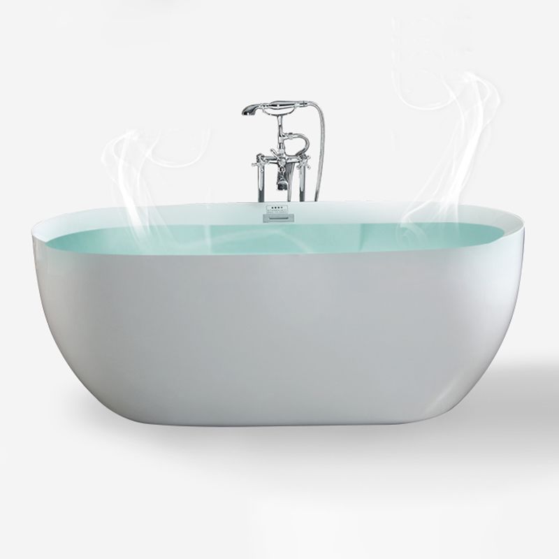 Bathroom Acrylic Oval Bathtub Soaking Tubs without Base in White Clearhalo 'Bathroom Remodel & Bathroom Fixtures' 'Bathtubs' 'Home Improvement' 'home_improvement' 'home_improvement_bathtubs' 'Showers & Bathtubs' 1200x1200_c831a934-0be6-41e7-915f-823cfcc001d4