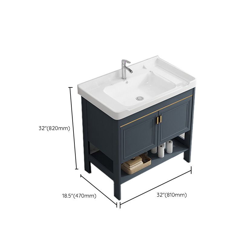 Free Standing Vanity Set Ceramic Sink Drawer Faucet Vanity with Mirror Clearhalo 'Bathroom Remodel & Bathroom Fixtures' 'Bathroom Vanities' 'bathroom_vanities' 'Home Improvement' 'home_improvement' 'home_improvement_bathroom_vanities' 1200x1200_c8387adb-c08d-48b6-89d3-4dcb7d5688ee