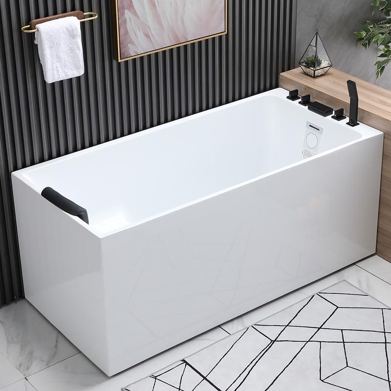 Modern Rectangular Bath Tub Acrylic Alcove Tub for Home in White Clearhalo 'Bathroom Remodel & Bathroom Fixtures' 'Bathtubs' 'Home Improvement' 'home_improvement' 'home_improvement_bathtubs' 'Showers & Bathtubs' 1200x1200_c8402124-86c6-4a61-a6c3-105b0bcf6ff7