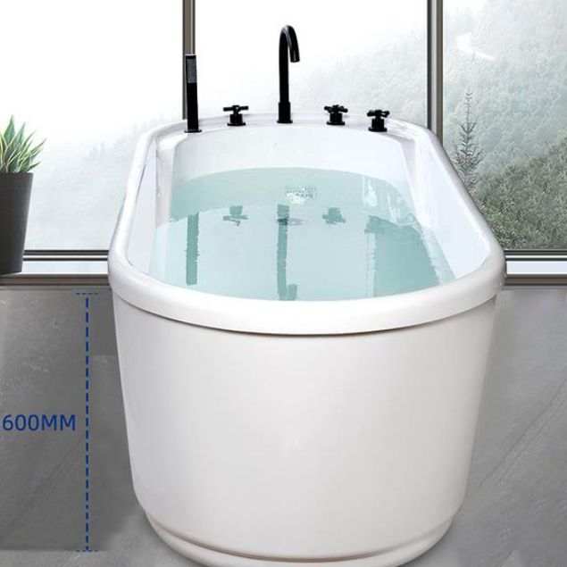 Modern Freestanding Bathtub Acrylic White Bathtub , 28.35-inch Wide (Board not Included) Clearhalo 'Bathroom Remodel & Bathroom Fixtures' 'Bathtubs' 'Home Improvement' 'home_improvement' 'home_improvement_bathtubs' 'Showers & Bathtubs' 1200x1200_c84f3176-a9fa-4013-9f2c-5d29891a03f8