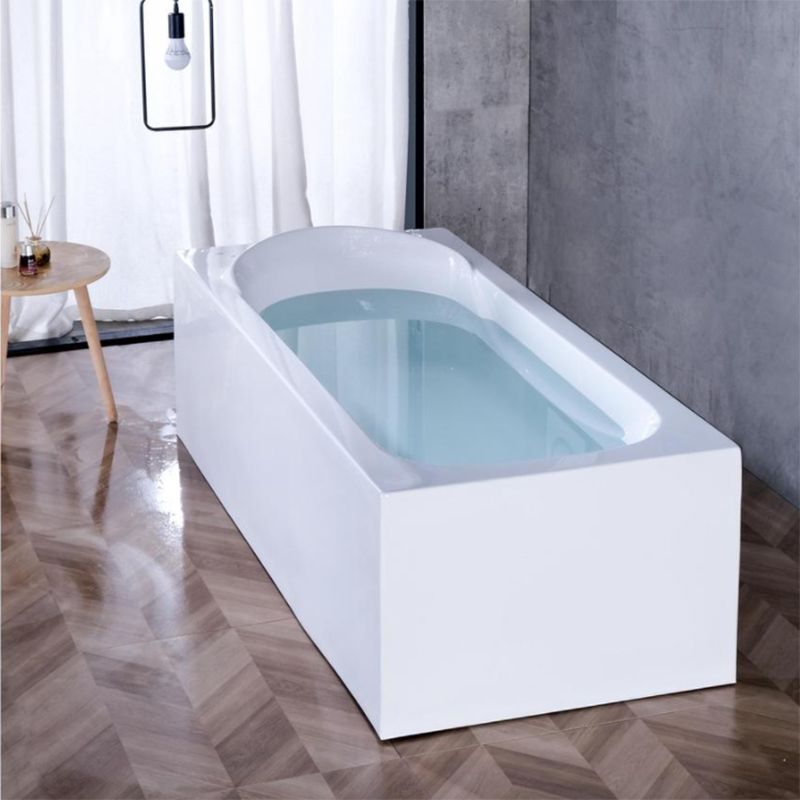 Bathroom Acrylic Tub with Internal Drain Soaking Stand Alone Bath Tub Clearhalo 'Bathroom Remodel & Bathroom Fixtures' 'Bathtubs' 'Home Improvement' 'home_improvement' 'home_improvement_bathtubs' 'Showers & Bathtubs' 1200x1200_c85849f0-4834-448b-affb-2066757db635