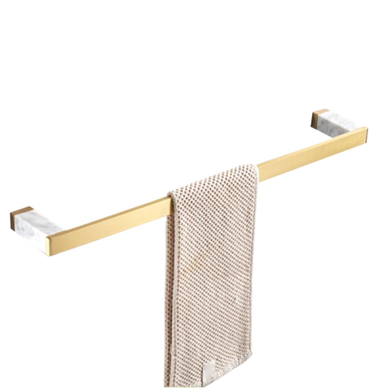 Brushed Brass Bathroom Accessory Set Metal & Marble Bathroom Hardware Set with Bath Shelf Clearhalo 'Bathroom Hardware Sets' 'Bathroom Hardware' 'Bathroom Remodel & Bathroom Fixtures' 'bathroom_hardware_sets' 'Home Improvement' 'home_improvement' 'home_improvement_bathroom_hardware_sets' 1200x1200_c8805d7d-059f-47d5-9404-cffabb55b09b