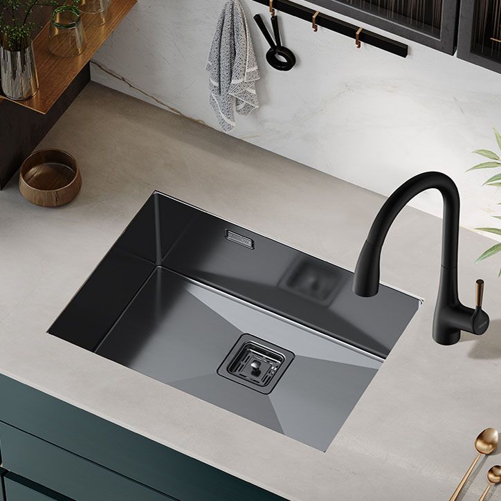 Modern Style Kitchen Sink Noise Cancelling Design Stainless Steel