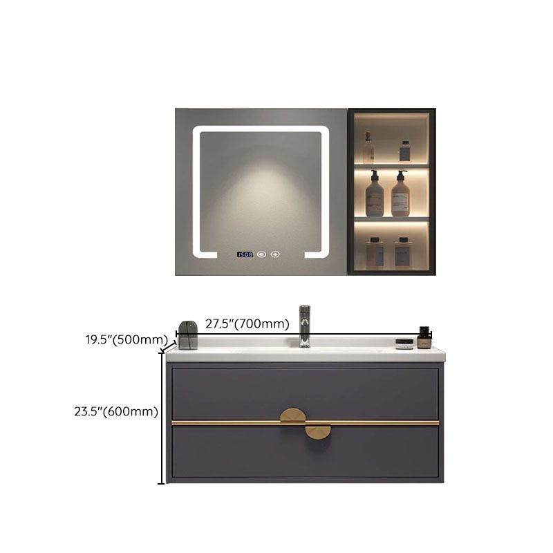 Wall Mount Faucet Included Bath Vanity with Mirror Sink for Bathroom Clearhalo 'Bathroom Remodel & Bathroom Fixtures' 'Bathroom Vanities' 'bathroom_vanities' 'Home Improvement' 'home_improvement' 'home_improvement_bathroom_vanities' 1200x1200_c8a84394-df98-41c5-932c-886efd5e611e