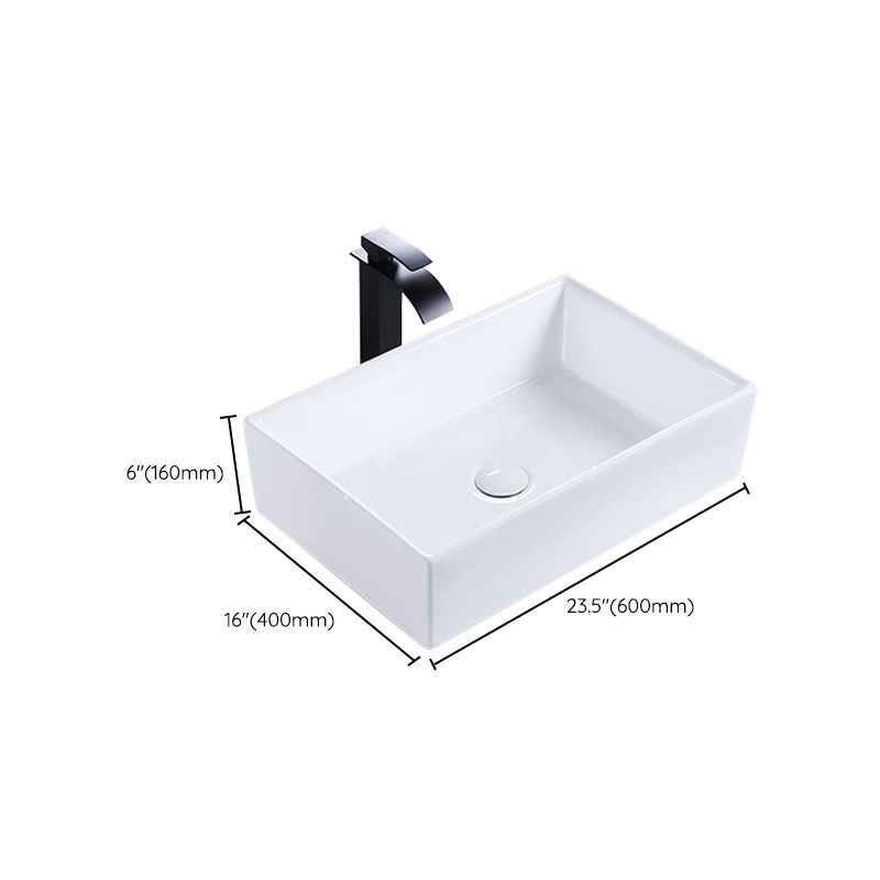 Modern Bathroom Sink Porcelain Rectangular Pop-Up Drain and Drain Assembly Basin Sink Clearhalo 'Bathroom Remodel & Bathroom Fixtures' 'Bathroom Sinks & Faucet Components' 'Bathroom Sinks' 'bathroom_sink' 'Home Improvement' 'home_improvement' 'home_improvement_bathroom_sink' 1200x1200_c8aae8cf-b032-4c3d-a7ce-13dd573847f0