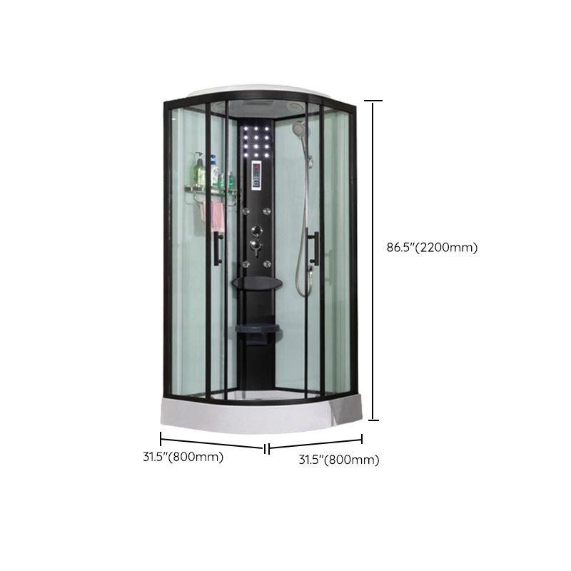 Tempered Easy Clean Glass Glass Tub & Shower Kit Double Sliding Shower Stall Clearhalo 'Bathroom Remodel & Bathroom Fixtures' 'Home Improvement' 'home_improvement' 'home_improvement_shower_stalls_enclosures' 'Shower Stalls & Enclosures' 'shower_stalls_enclosures' 'Showers & Bathtubs' 1200x1200_c8ee3fe5-bbb9-4a8e-92a7-553100db6430