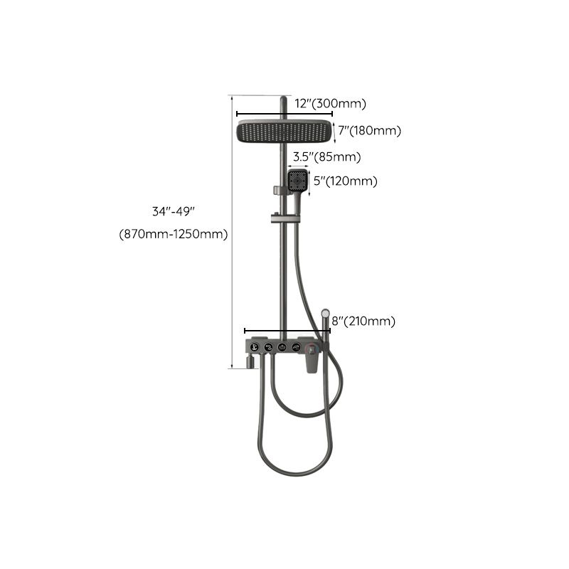 Modern Shower Combo Brass Handheld Shower Head Wall Mounted Shower Set Clearhalo 'Bathroom Remodel & Bathroom Fixtures' 'Home Improvement' 'home_improvement' 'home_improvement_shower_faucets' 'Shower Faucets & Systems' 'shower_faucets' 'Showers & Bathtubs Plumbing' 'Showers & Bathtubs' 1200x1200_c9035df9-8379-4deb-bd82-3e2b1be7dc0f