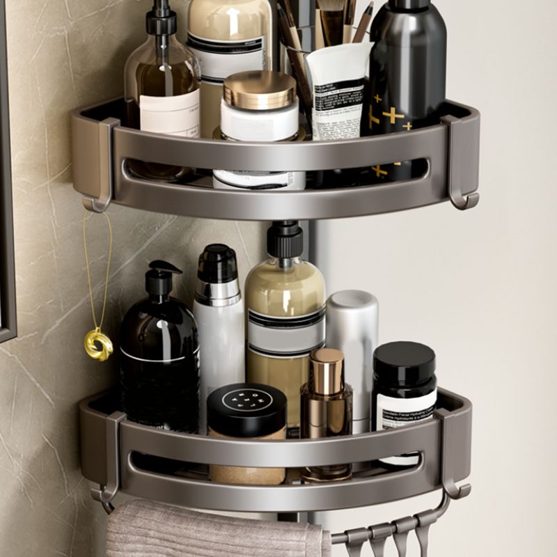 Modern Grey Bathroom Set Paper Holder Bath Shelf Bathroom Hardware Set Clearhalo 'Bathroom Hardware Sets' 'Bathroom Hardware' 'Bathroom Remodel & Bathroom Fixtures' 'bathroom_hardware_sets' 'Home Improvement' 'home_improvement' 'home_improvement_bathroom_hardware_sets' 1200x1200_c9078ab4-b82f-4f34-b0f6-181b9d46339c