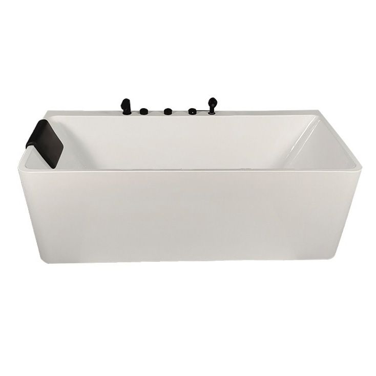 Back to Wall Soaking Bathtub Antique Finish Rectangular Modern Tub (Board not Included) Clearhalo 'Bathroom Remodel & Bathroom Fixtures' 'Bathtubs' 'Home Improvement' 'home_improvement' 'home_improvement_bathtubs' 'Showers & Bathtubs' 1200x1200_c90de338-2384-4b9b-9c91-7b2b56c5ce0b