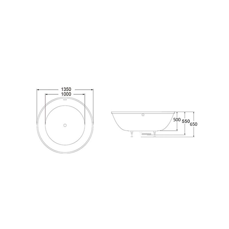 Modern Round Acrylic Embedded Bathtub with Drain Bath Tub and Massage Device Clearhalo 'Bathroom Remodel & Bathroom Fixtures' 'Bathtubs' 'Home Improvement' 'home_improvement' 'home_improvement_bathtubs' 'Showers & Bathtubs' 1200x1200_c92c0810-971e-47e6-b3c2-ce2bd190bdfd