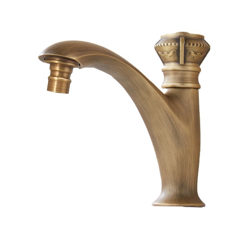 Brass Farmhouse Basin Lavatory Faucet Single Hole Faucet Knob Handle Bathroom Faucet Clearhalo 'Bathroom Remodel & Bathroom Fixtures' 'Bathroom Sink Faucets' 'Bathroom Sinks & Faucet Components' 'bathroom_sink_faucets' 'Home Improvement' 'home_improvement' 'home_improvement_bathroom_sink_faucets' 1200x1200_c96807f3-661c-4fc2-8c69-e6ba96d72b9e