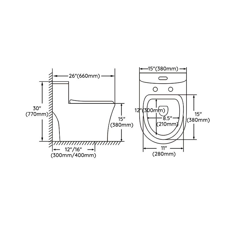 Siphon Jet Flush Toilet Modern One-Piece Toilet with Slow Close Seat Clearhalo 'Bathroom Remodel & Bathroom Fixtures' 'Home Improvement' 'home_improvement' 'home_improvement_toilets' 'Toilets & Bidets' 'Toilets' 1200x1200_c96ce8f6-40b3-4d27-970d-29ad58d64afe