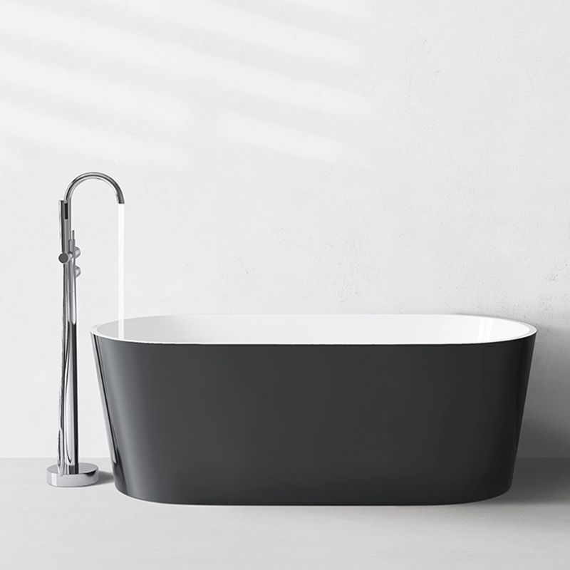 Modern Style Acrylic Ellipse Bathtub Freestanding Soaking Bathtub with Drain Bath Tub Clearhalo 'Bathroom Remodel & Bathroom Fixtures' 'Bathtubs' 'Home Improvement' 'home_improvement' 'home_improvement_bathtubs' 'Showers & Bathtubs' 1200x1200_c9709181-eb91-4bf6-b7d8-a0bc68bdcbba