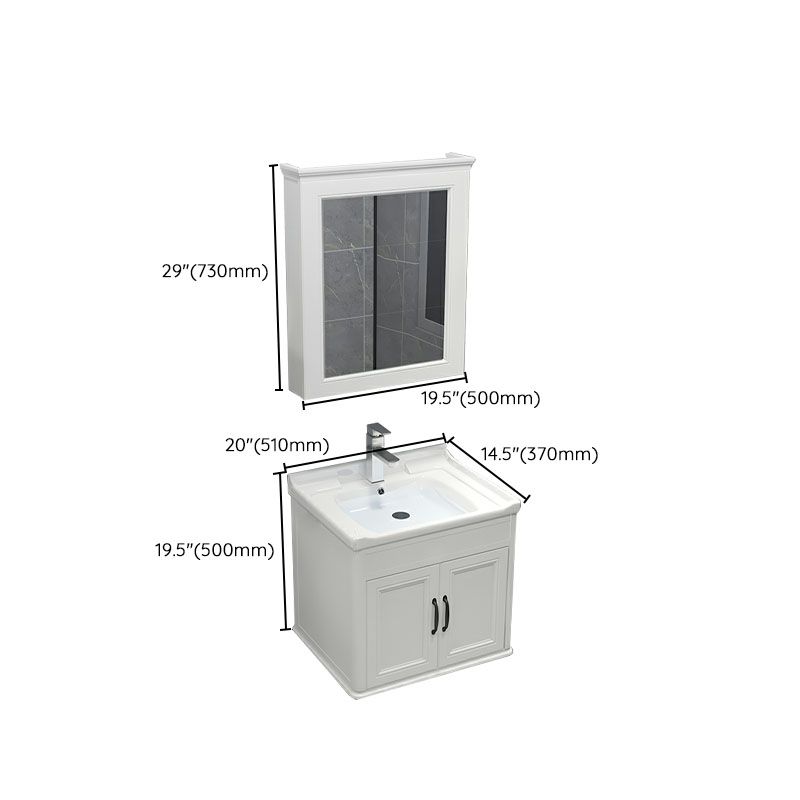 Wall Mount Mirror Included Sink Vanity with Faucet for Bathroom Clearhalo 'Bathroom Remodel & Bathroom Fixtures' 'Bathroom Vanities' 'bathroom_vanities' 'Home Improvement' 'home_improvement' 'home_improvement_bathroom_vanities' 1200x1200_c988c2de-668d-4ead-8468-6d0fb201873d