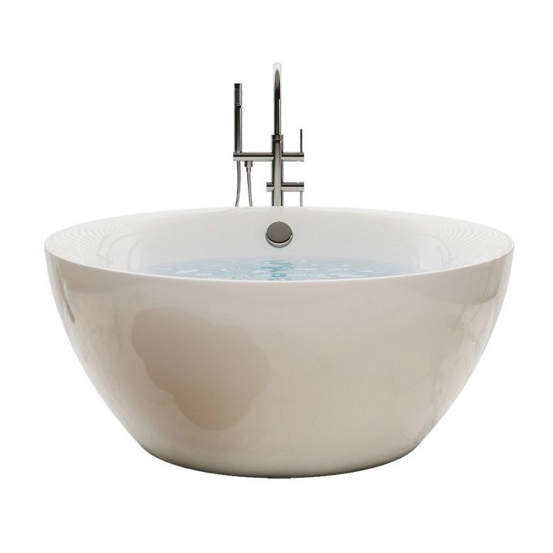 Modern Stand Alone Bathtub with Center Drain Acrylic Bath Tub Clearhalo 'Bathroom Remodel & Bathroom Fixtures' 'Bathtubs' 'Home Improvement' 'home_improvement' 'home_improvement_bathtubs' 'Showers & Bathtubs' 1200x1200_c99c55b8-22e5-4128-baeb-84c9370a0f41