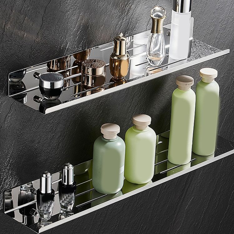 Modernism Rectangular Bath Shelf in Stainless Steel Polished Chrome Bathroom Hardware Set Clearhalo 'Bathroom Hardware Sets' 'Bathroom Hardware' 'Bathroom Remodel & Bathroom Fixtures' 'bathroom_hardware_sets' 'Home Improvement' 'home_improvement' 'home_improvement_bathroom_hardware_sets' 1200x1200_c9a14076-469b-4128-acf1-7ad9cbf0c2a7