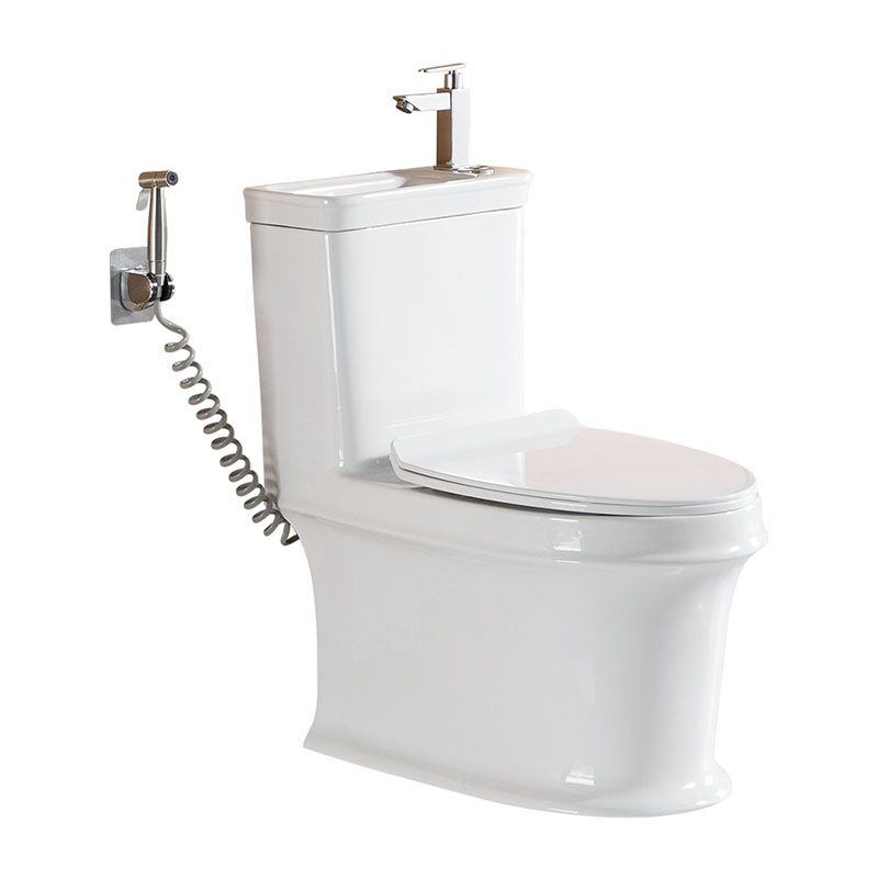 Siphon Jet Flush Toilet Modern One-Piece Toilet with Slow Close Seat Clearhalo 'Bathroom Remodel & Bathroom Fixtures' 'Home Improvement' 'home_improvement' 'home_improvement_toilets' 'Toilets & Bidets' 'Toilets' 1200x1200_ca6552b0-8070-4f6d-bed9-efde4e765027