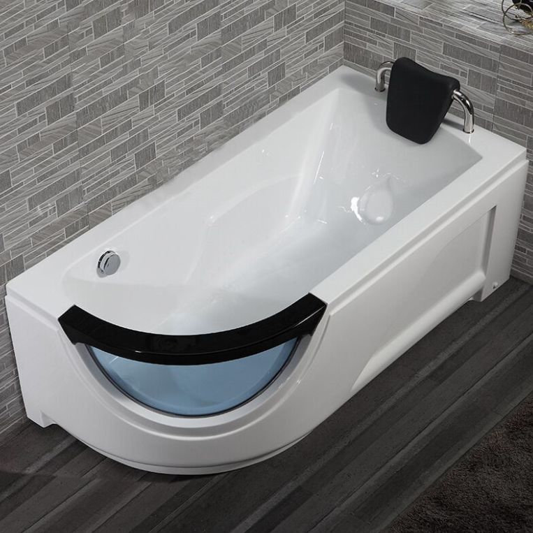 Free Form Corner Bathtub Acrylic Soaking White Modern Back to Wall Bathtub Clearhalo 'Bathroom Remodel & Bathroom Fixtures' 'Bathtubs' 'Home Improvement' 'home_improvement' 'home_improvement_bathtubs' 'Showers & Bathtubs' 1200x1200_caa80604-68ab-46fd-a9a4-fc06162113d8