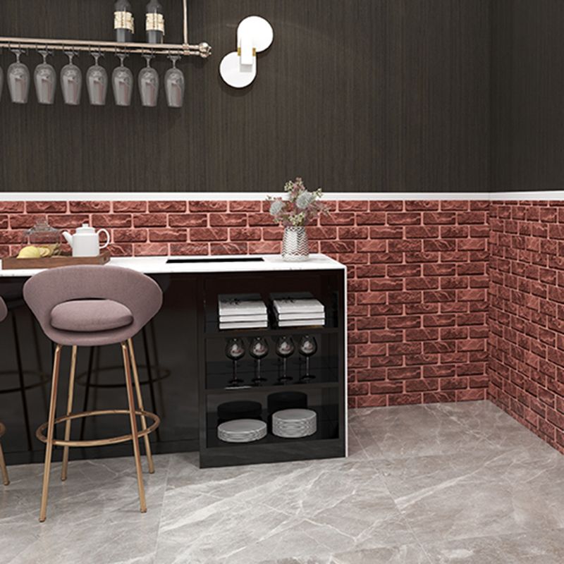 Faux Brick Wall Paneling Peel and Stick Waterproof Living Room PVC Wall Ceiling Clearhalo 'Flooring 'Home Improvement' 'home_improvement' 'home_improvement_wall_paneling' 'Wall Paneling' 'wall_paneling' 'Walls & Ceilings' Walls and Ceiling' 1200x1200_cb0237b0-ef61-400e-b689-4fbb389e3a4c