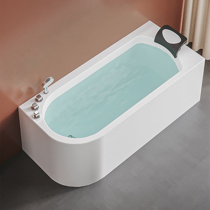 Acrylic Soaking Bathtub Antique Finish Rectangular Back to Wall Bath Tub Clearhalo 'Bathroom Remodel & Bathroom Fixtures' 'Bathtubs' 'Home Improvement' 'home_improvement' 'home_improvement_bathtubs' 'Showers & Bathtubs' 1200x1200_cb19b1f0-217c-46ed-9448-97578869b877